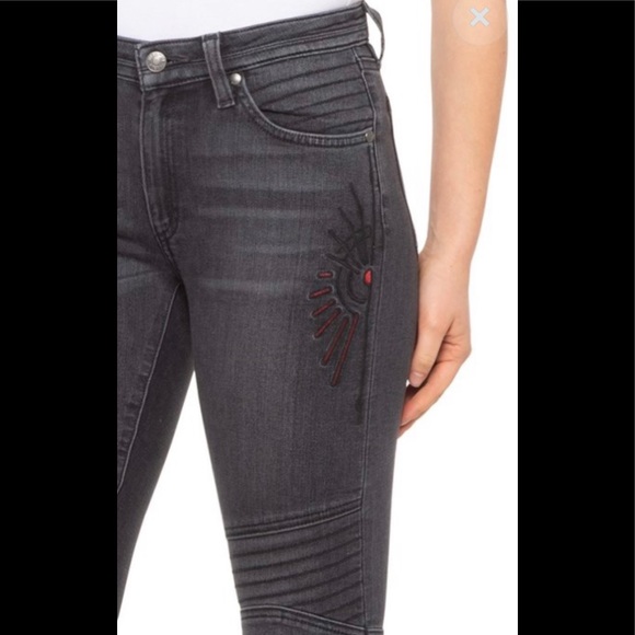 Miss Me 💋 Vintage style Moto Skinny Jeans 🔥 NWT sz 24 ❤️‍🔥 GORGEOUS DETAILS - Picture 8 of 16